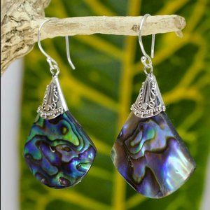 3/$20 Silver.925 Bali Earring with Pawa/Abalone